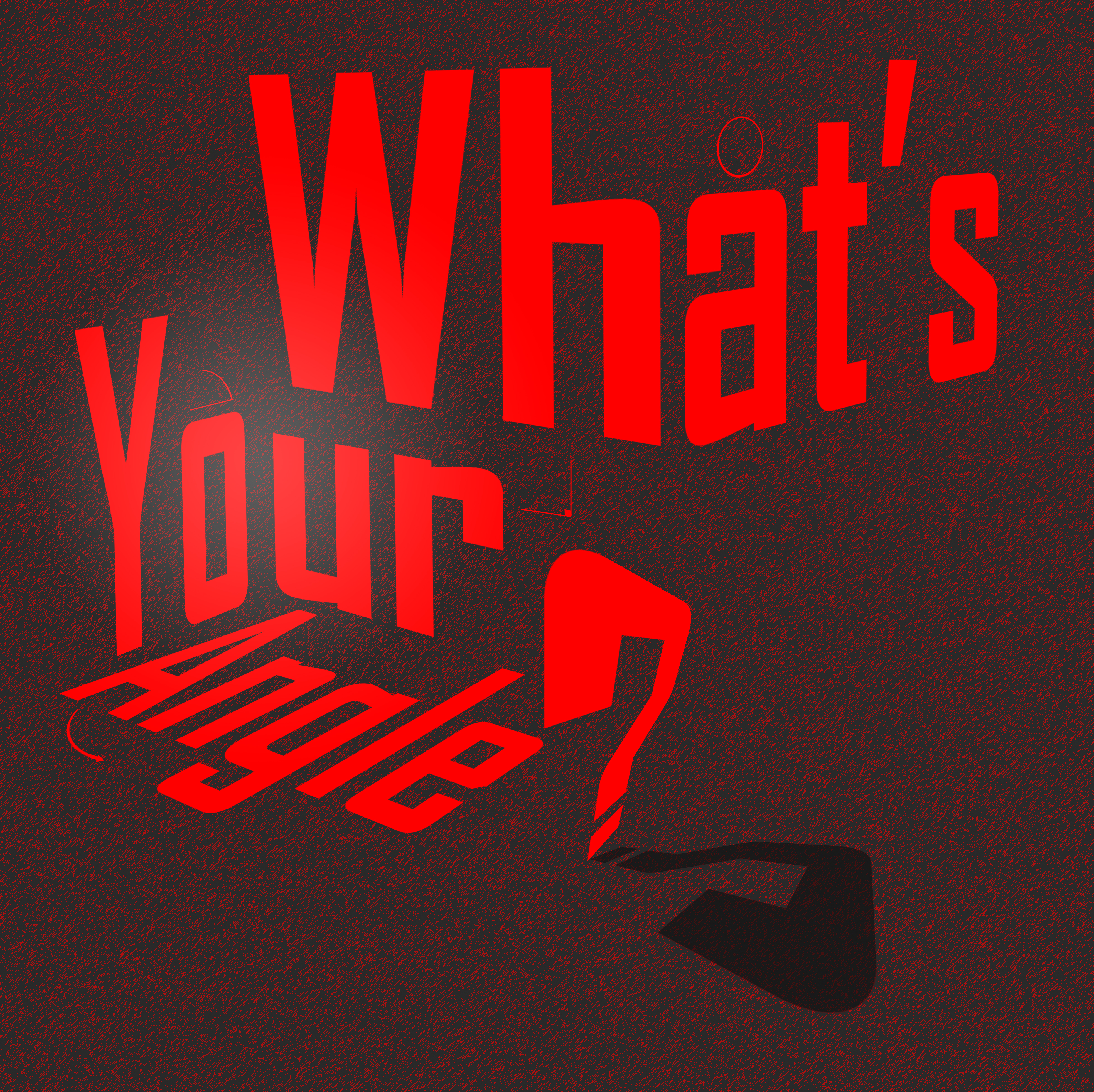 Abstract typographic design featuring the word Angle in a distorted, geometric style.