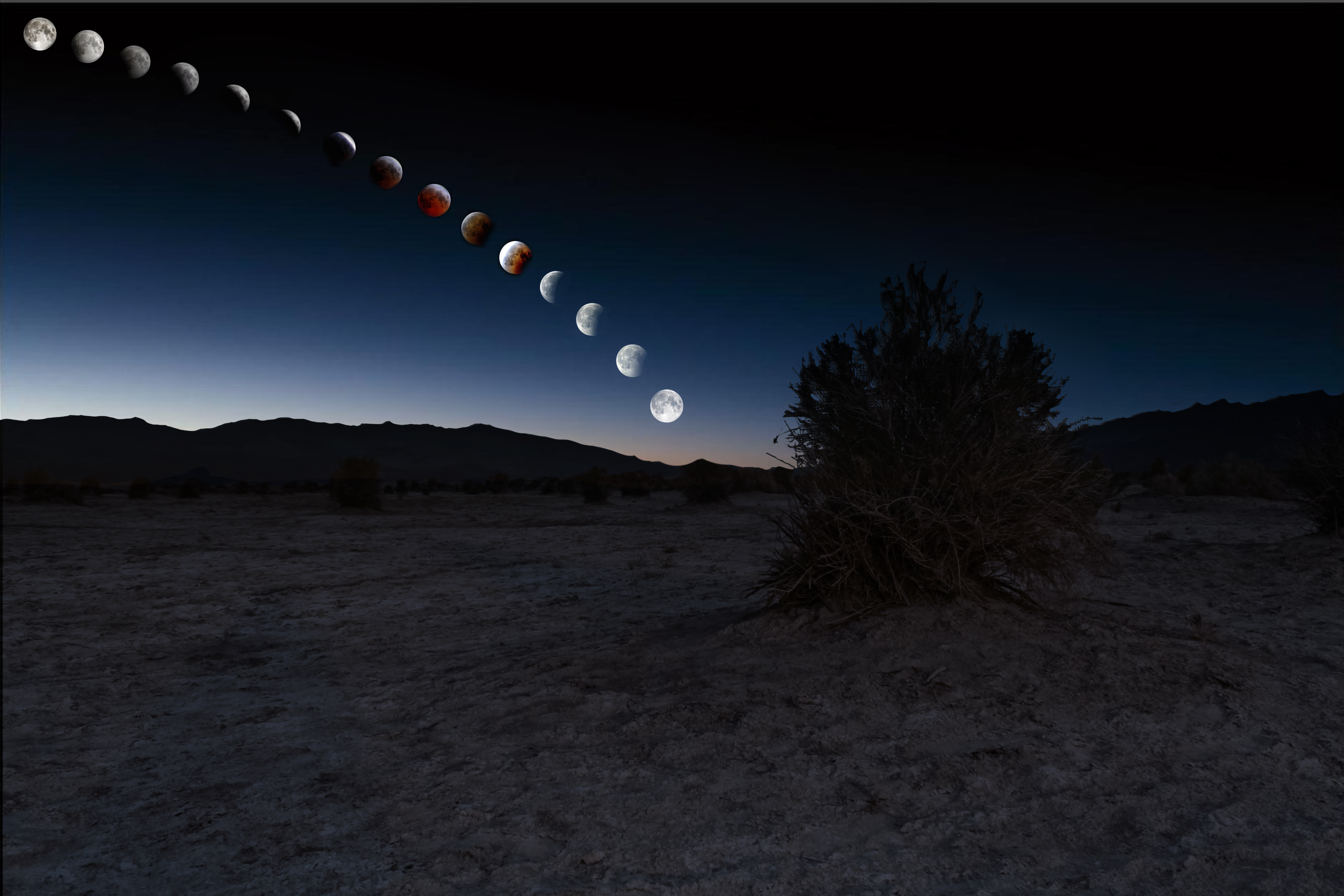 A total solar eclipse showing the sun's corona around the moon.