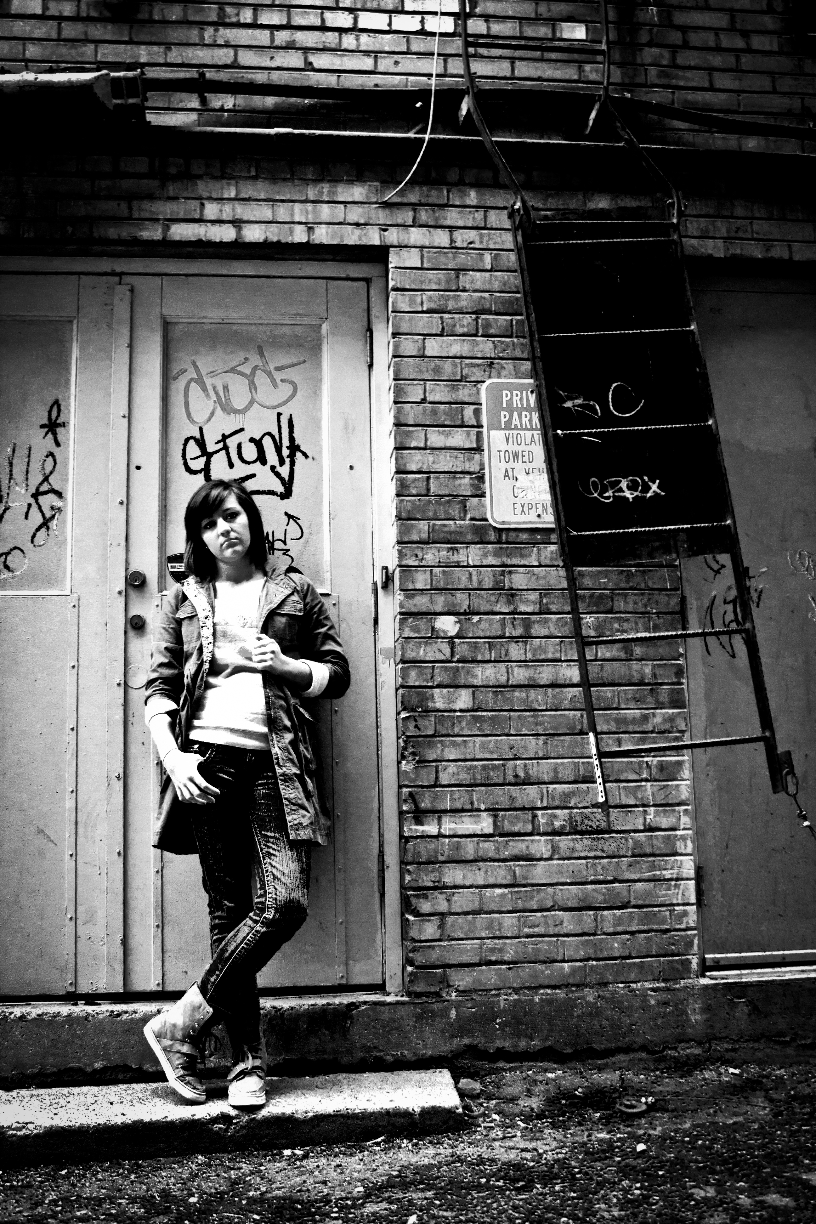 Candid and fun high school senior photo for a graduation announcement.